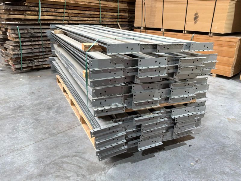 Disassembled pallet rack
