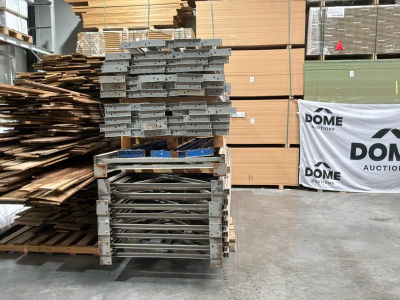 Disassembled pallet rack