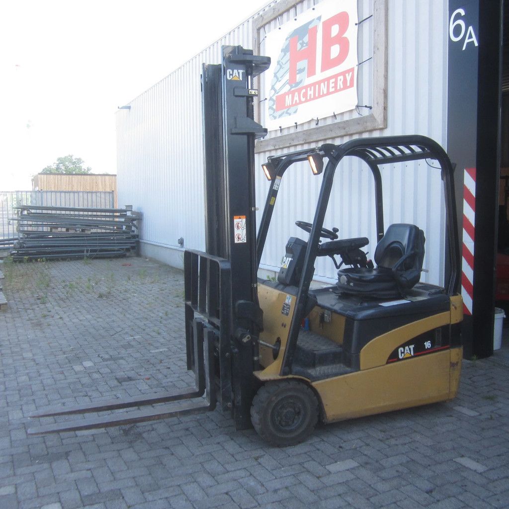 Caterpillar EP16NT, elektrisch, duplomast, side shift.