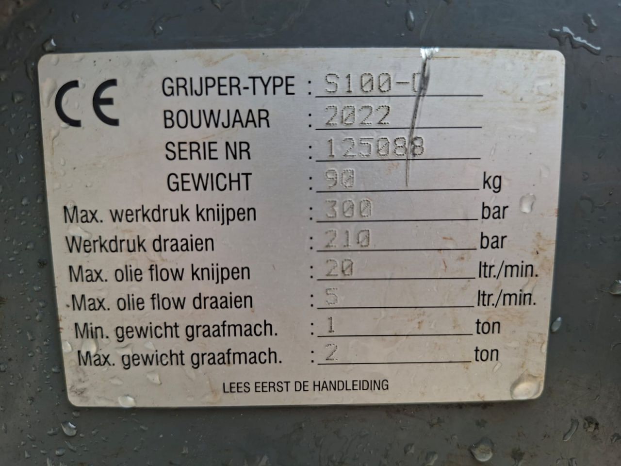 Zijtveld S100-D Sorteergrijper bj 2022