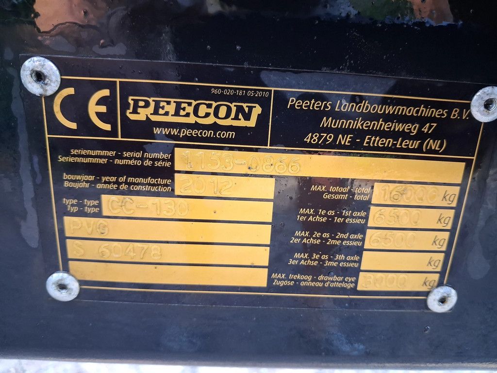 Peecon Cc130 haakarm kipper