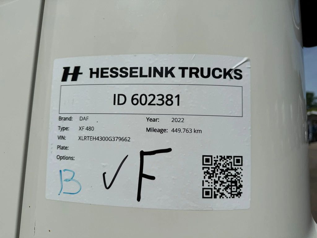 DAF XF 480 SSC Super Space 2x tank ACC LED 449.763KM