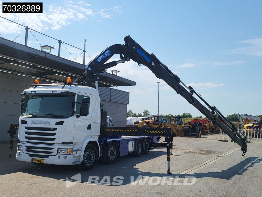 Scania G G410 8X2 NL-Truck EFFER 525/6S Crane kran Lift+Steering Axle Full Air Euro 6