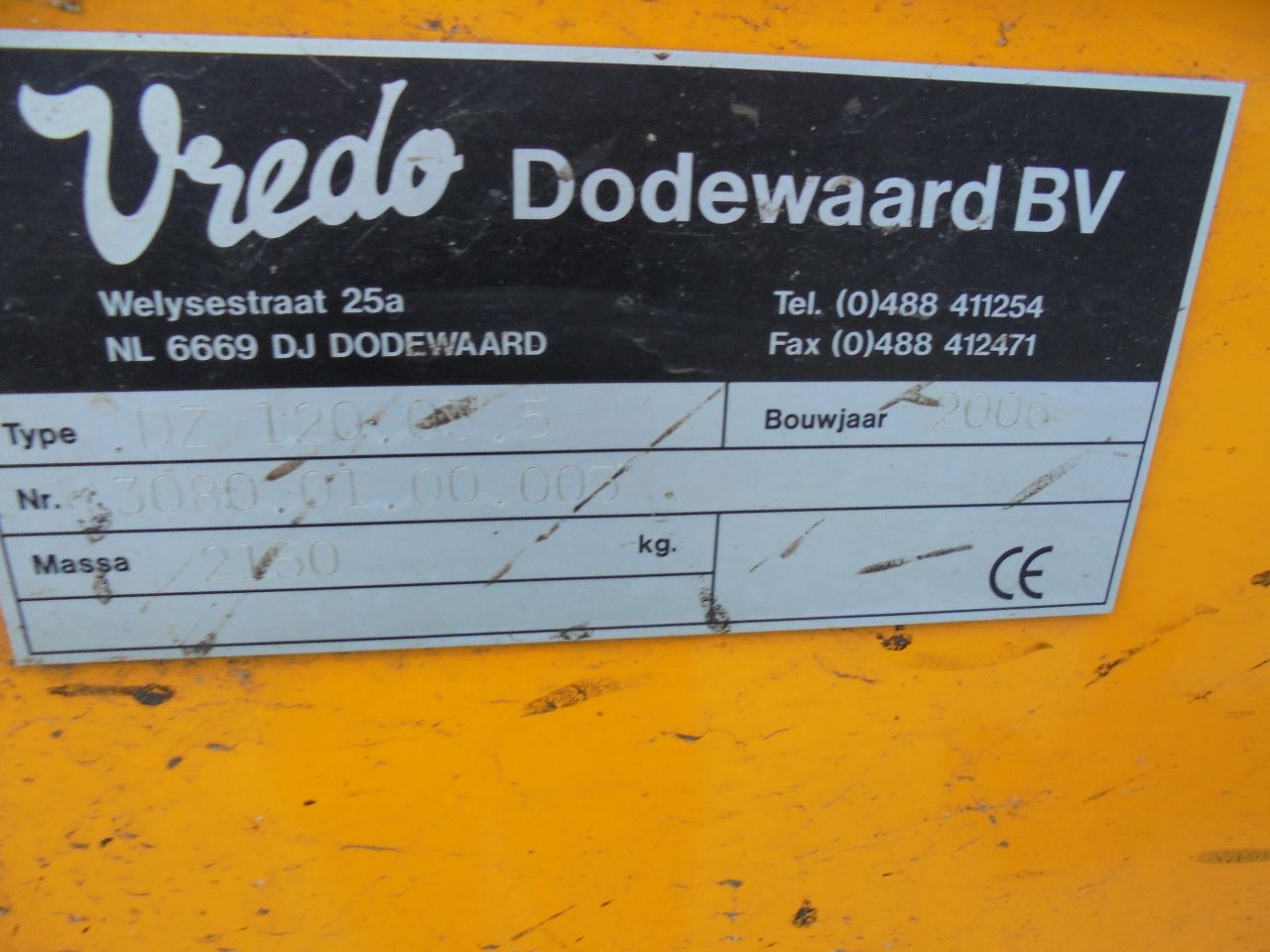 Vredo DZ 120.03.5 doorzaaimachine