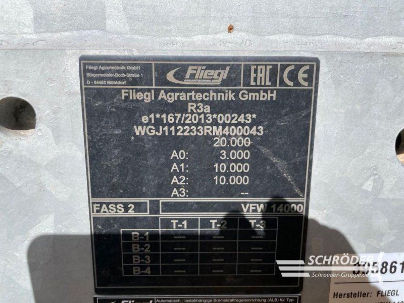 Fliegl VFW 14000 | 15 METER SCHLEPPSCHUH