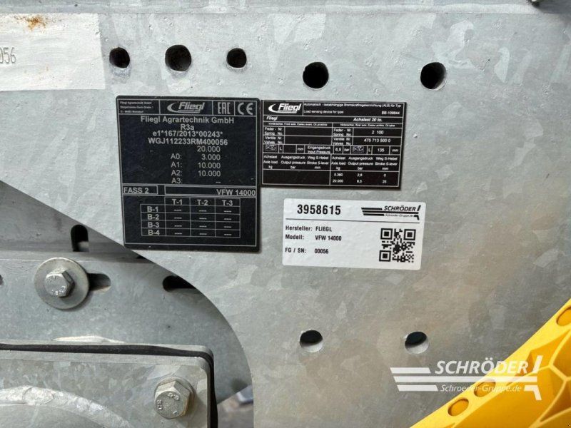 Fliegl VFW 14000 | 15 METER SCHLEPPSCHUH