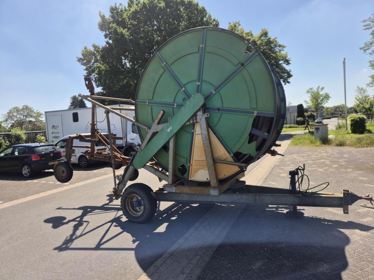 Irtec haspel 100x350m, met pompset nieuw of gebruikt