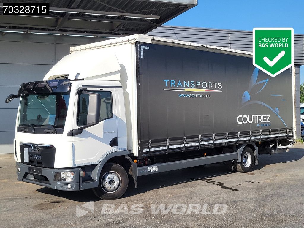 MAN TGL 12.220 4X2 12tonner curtainsider 2000kg Ladebordwand Automatic Airco Euro 6