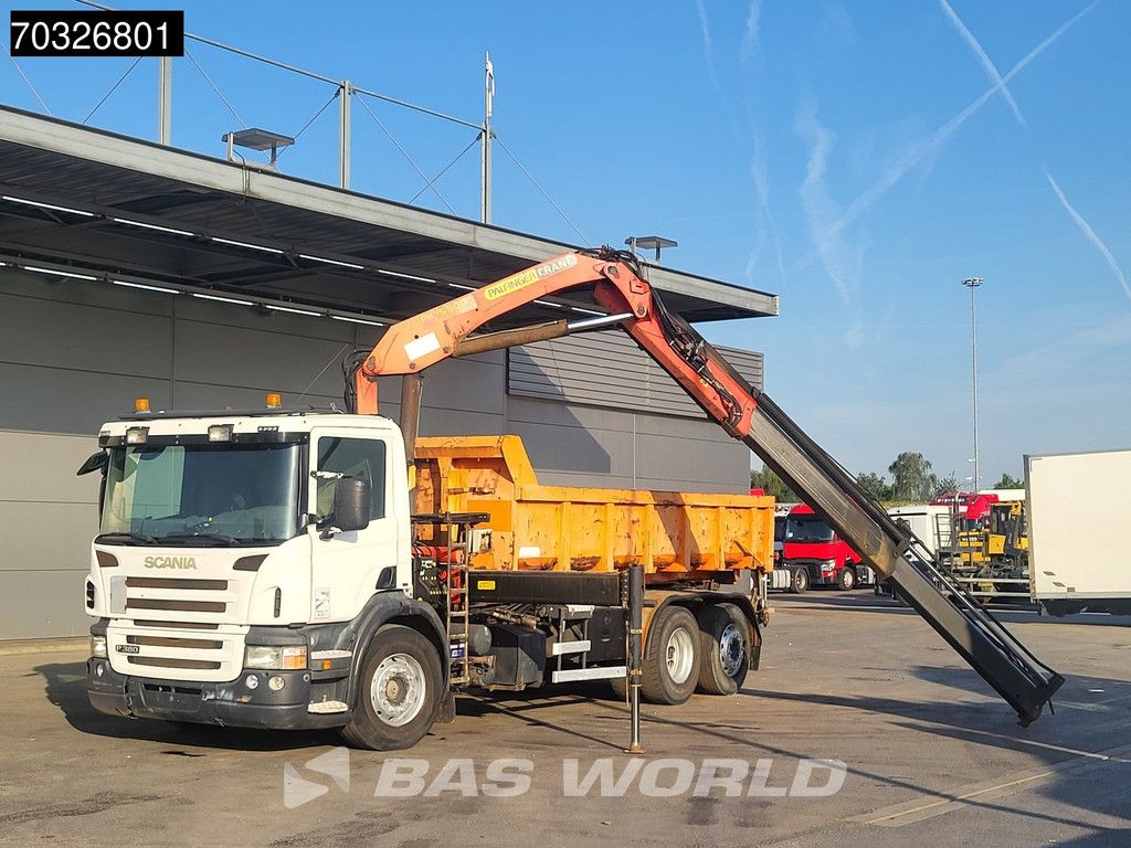 Scania P P380 6X2 Palfinger PK15500 Kran Crane 20tons containersystem Lift+steering axle Euro 4