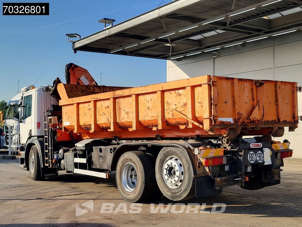 Scania P P380 6X2 Palfinger PK15500 Kran Crane 20tons containersystem Lift+steering axle Euro 4