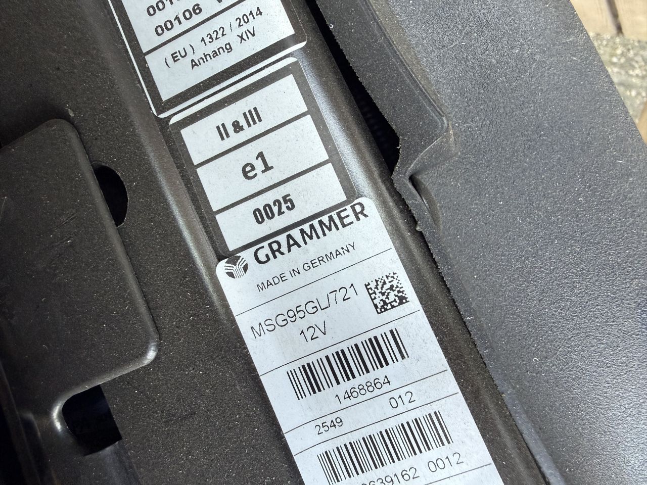 Grammer MSG95AL/721 stoel nieuw en gebruikt
