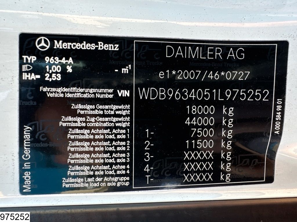 Mercedes Actros 1843 EURO 6, Retarder, Standairco, Lohr