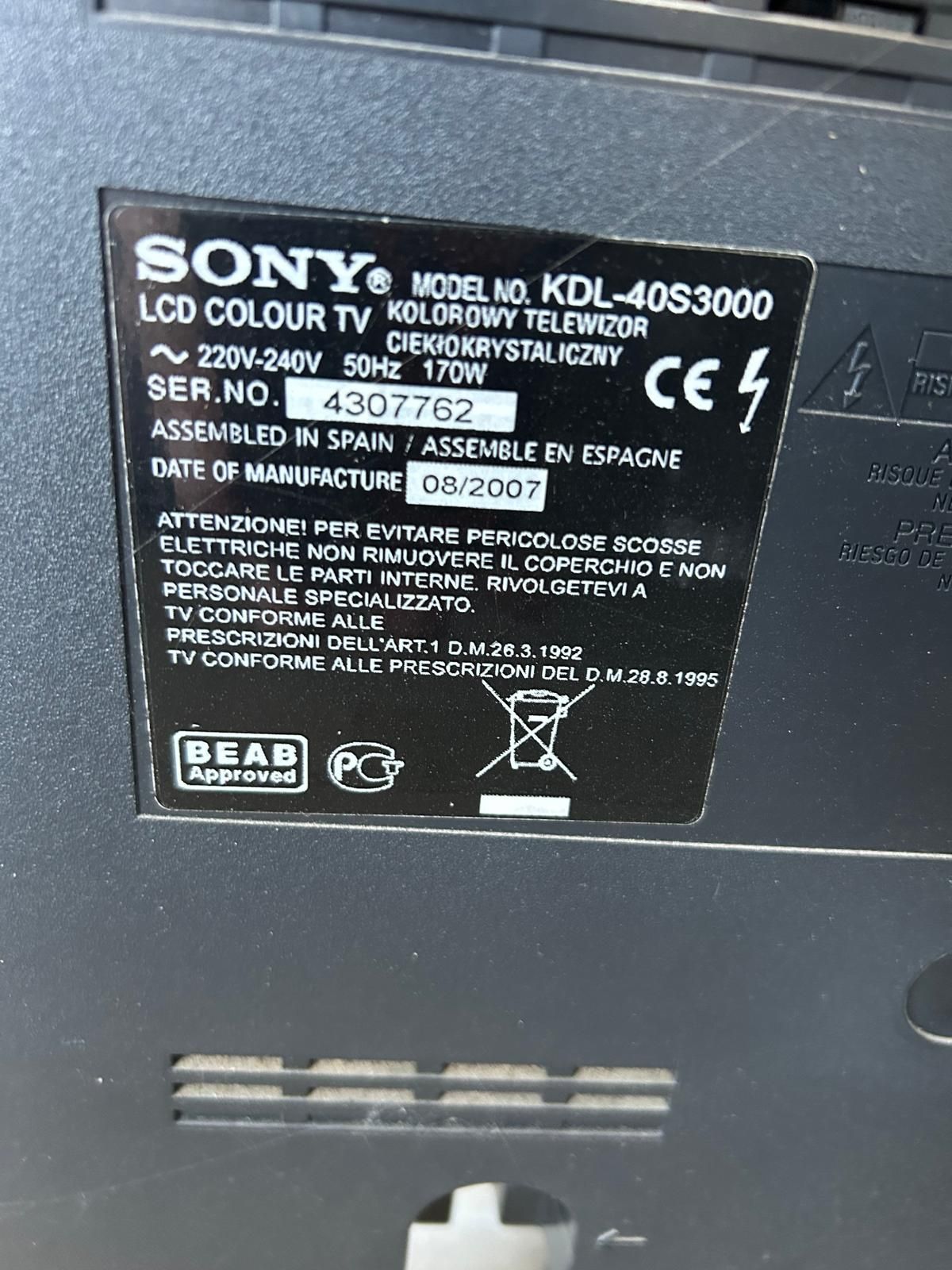 Sony Bravia LCD TV