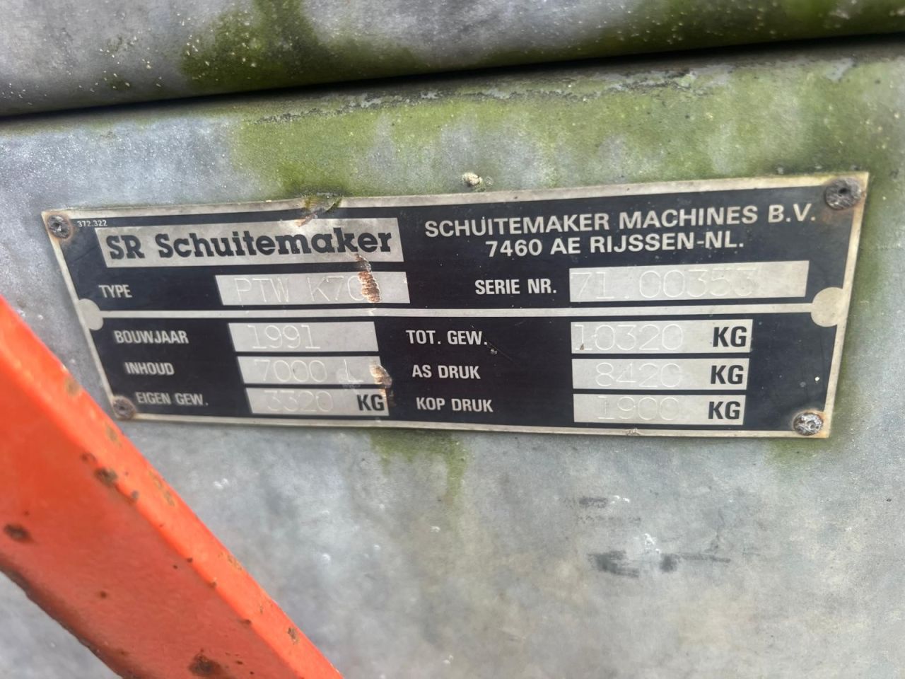 Gebruikte SCHUITEMAKER PTW K70 giertank 7 m3