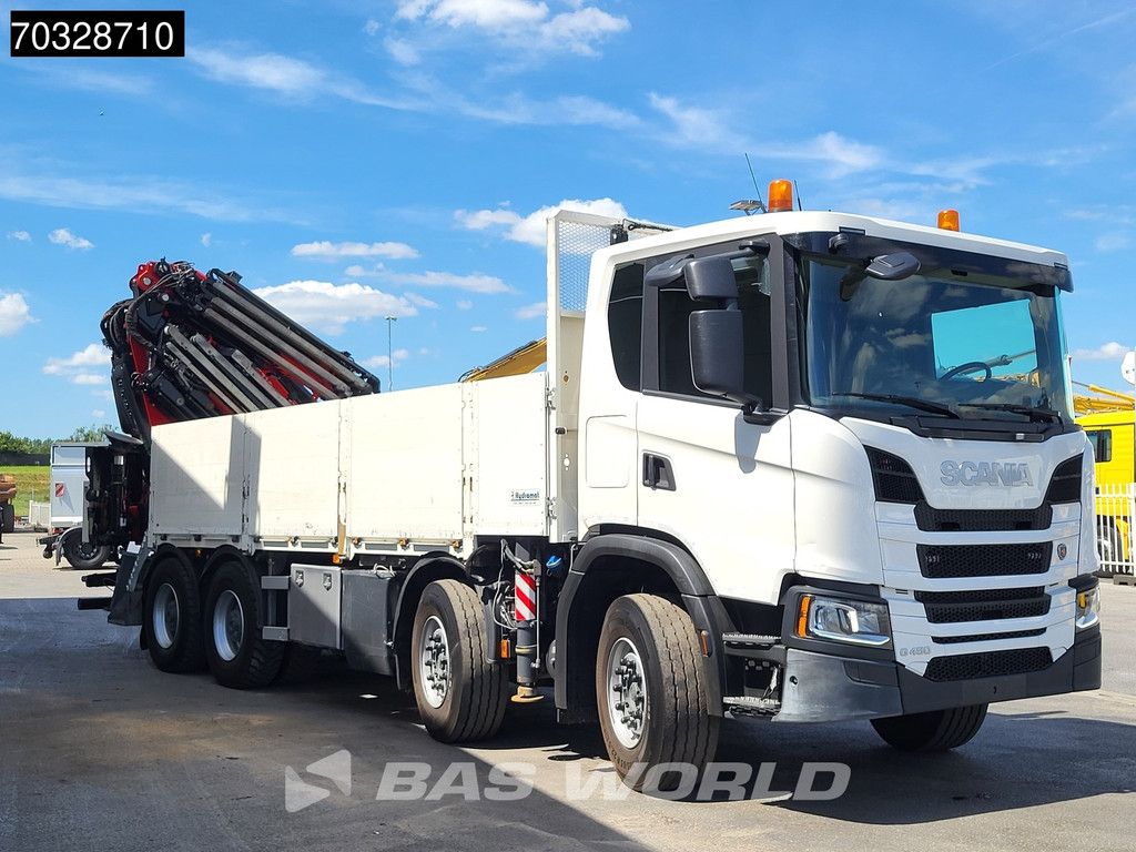 Scania G450 8X4 FASSI F710RA.2.25 Crane kran + Jib 5+6 Full Steel Big-axle Euro 6