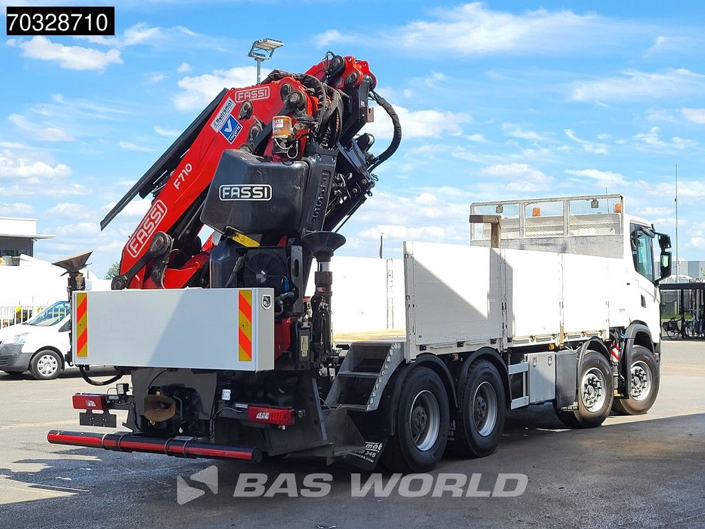 Scania G450 8X4 FASSI F710RA.2.25 Crane kran + Jib 5+6 Full Steel Big-axle Euro 6