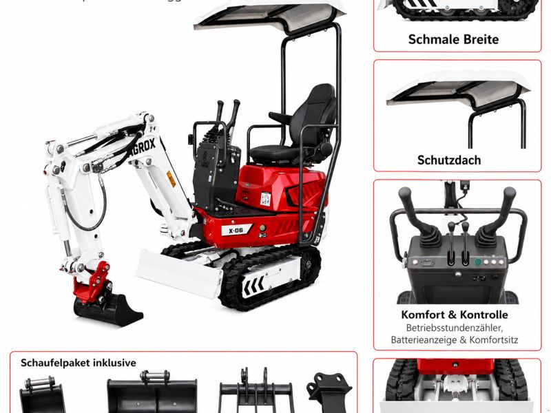 AGROX Edition X-06 Benzin- 640 kg mit Schaufel