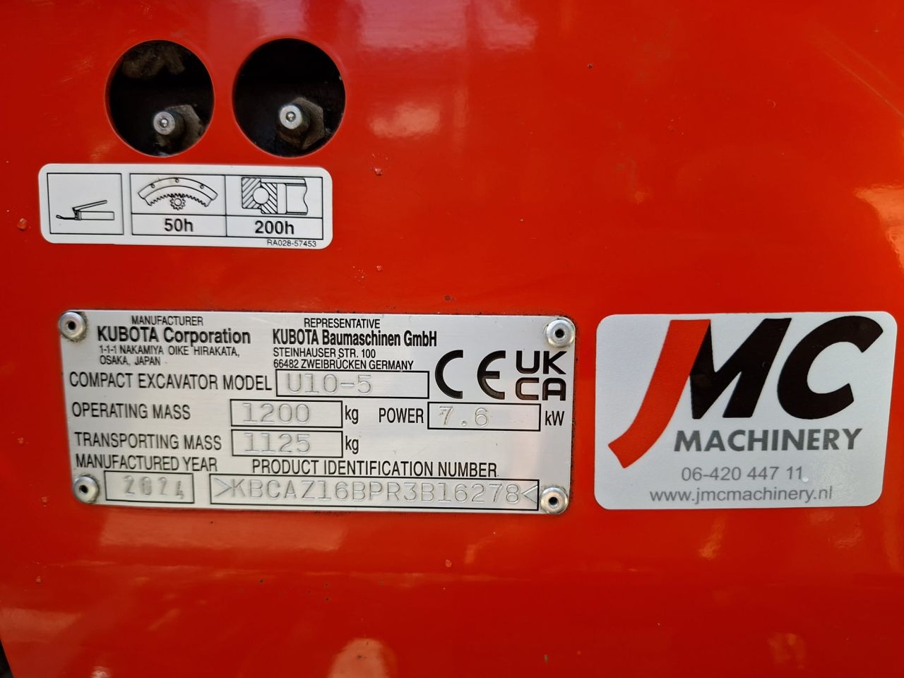 Kubota U10-5 | bj 2024 | 222uur | Hydr. snelwissel