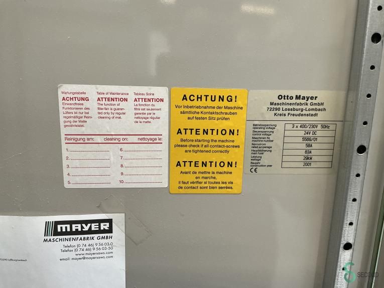 Panel saws Mayer PS 2 Z 2001 Scorer