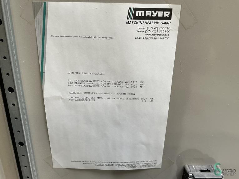 Panel saws Mayer PS 2 Z 2001 Scorer