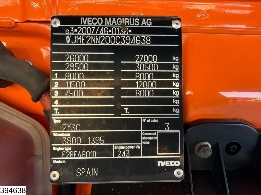 Iveco 260S33 EURO 6, CNG, Palfinger, Retarder, PTO