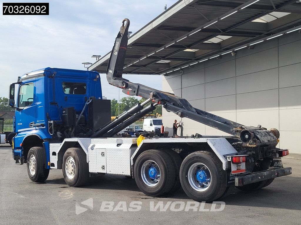 Mercedes Arocs 3245 8X4 HIAB XR26Z56 containersystem Steel Suspension Big-Axle Retarder Euro 6