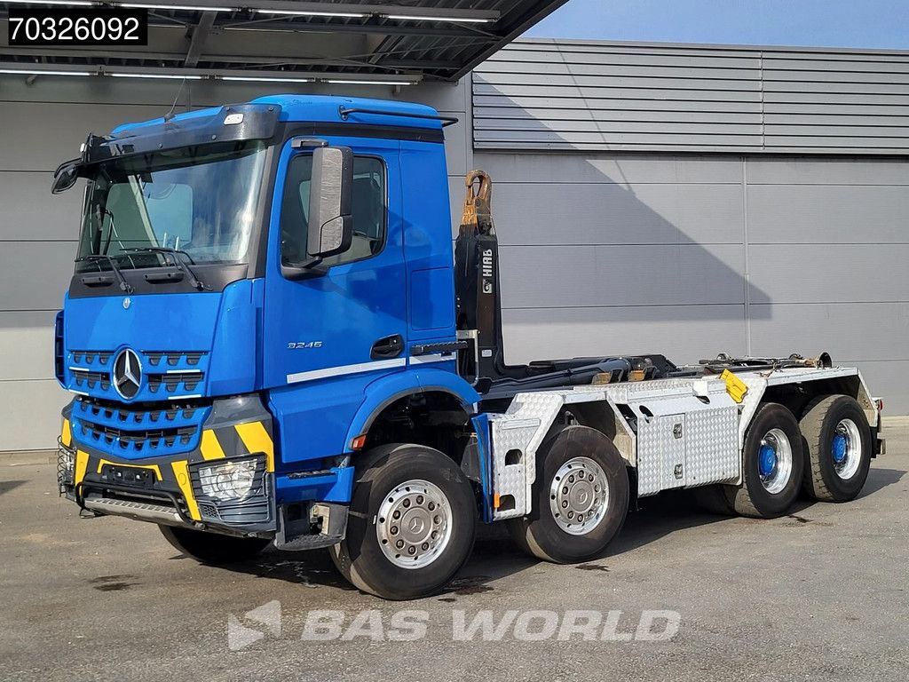 Mercedes Arocs 3245 8X4 HIAB XR26Z56 containersystem Steel Suspension Big-Axle Retarder Euro 6