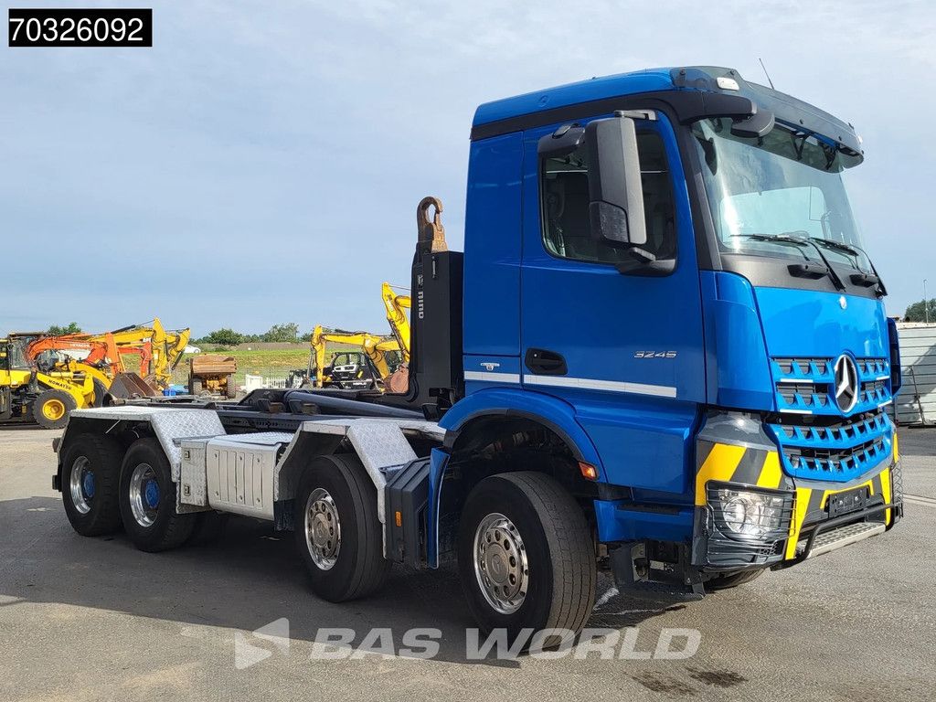 Mercedes Arocs 3245 8X4 HIAB XR26Z56 containersystem Steel Suspension Big-Axle Retarder Euro 6
