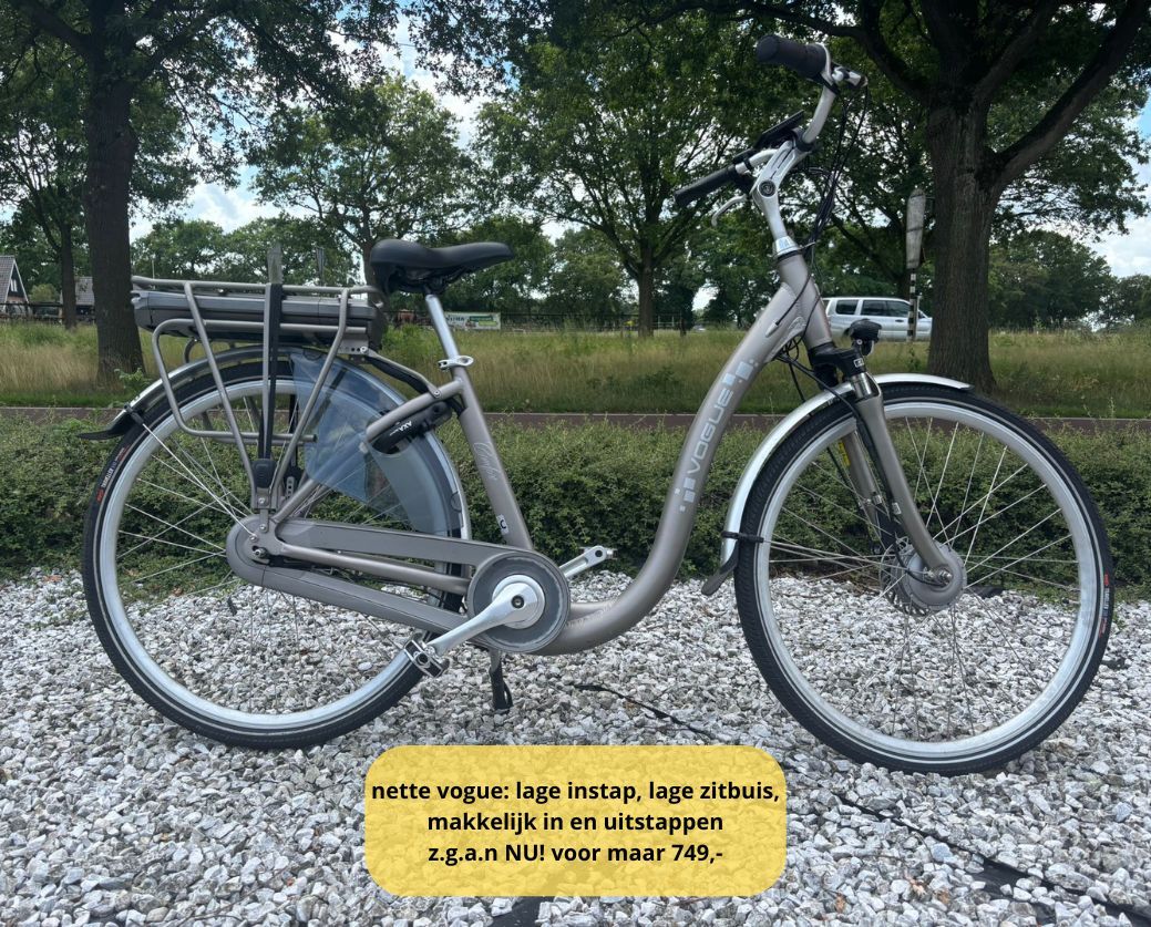 Elektrische fiets damesfiets herenfiets voorwielmotor z.g.a.n