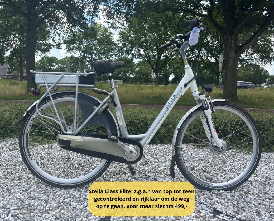 Elektrische fiets damesfiets herenfiets voorwielmotor z.g.a.n