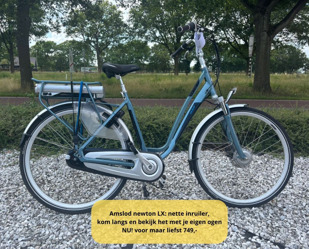 Elektrische fiets damesfiets herenfiets voorwielmotor z.g.a.n
