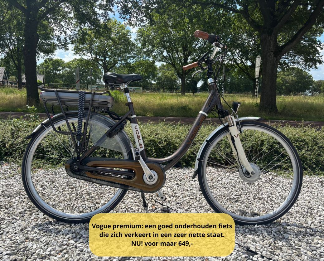 Elektrische fiets damesfiets herenfiets voorwielmotor z.g.a.n