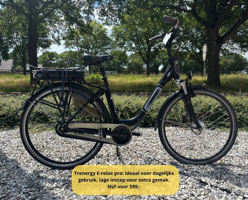 Elektrische fiets damesfiets herenfiets voorwielmotor z.g.a.n