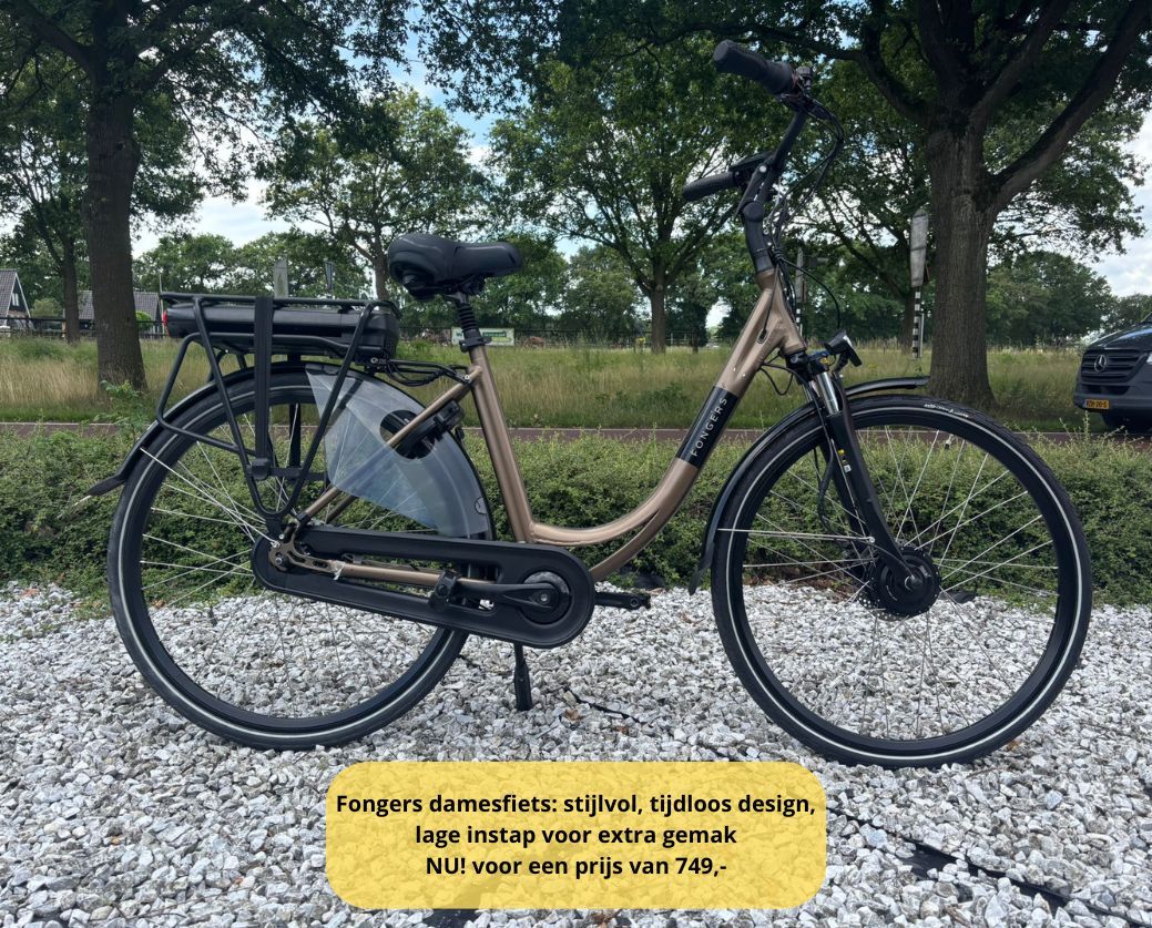 Elektrische fiets damesfiets herenfiets voorwielmotor z.g.a.n