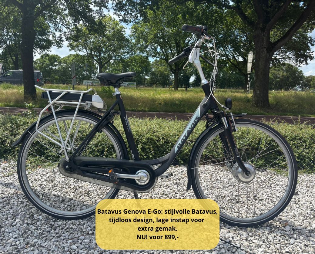 Elektrische fiets damesfiets herenfiets voorwielmotor z.g.a.n