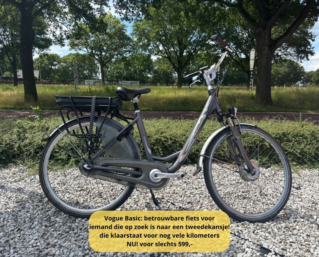Elektrische fiets damesfiets herenfiets voorwielmotor z.g.a.n
