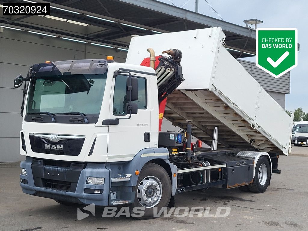 MAN TGM TGM 18.290 4X2 HMF 1320 K4 Remote Crane Tipper Full Steel Euro 6