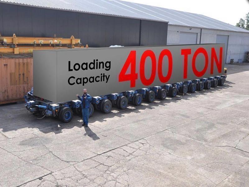 Nicolas 400-metric-ton SPMT Modular Hydraulic Trailer