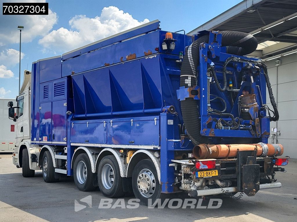 Scania G G490 10X4 NL-truck LONGO Suction excavator Saugbagger Turbine Hydraulic arm Euro 6
