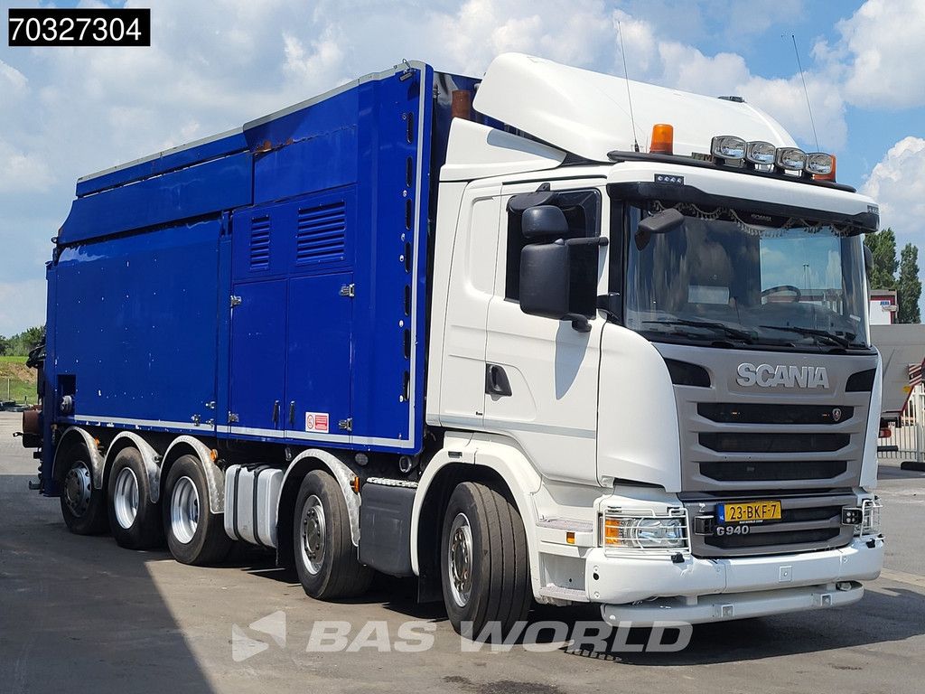 Scania G G490 10X4 NL-truck LONGO Suction excavator Saugbagger Turbine Hydraulic arm Euro 6