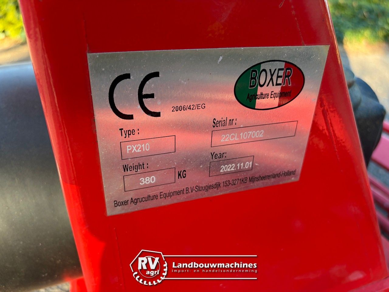 Boxer PX210 rotorkopeg NIEUW (OVERJARIG)
