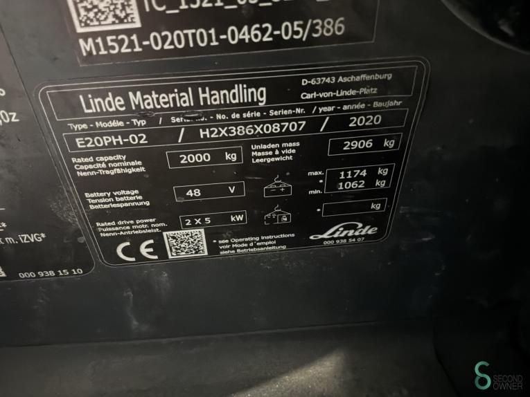 Gabelstapler Elektrisch Linde E20PH 2020