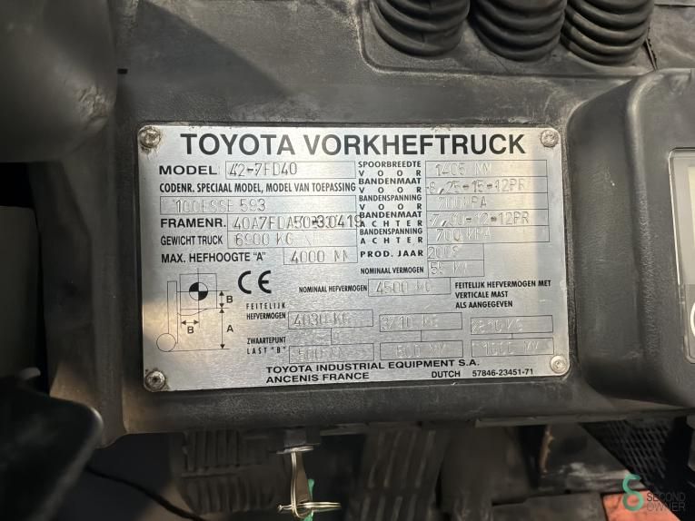 Forklifts Diesel Toyota 42-7 FD 40 2008