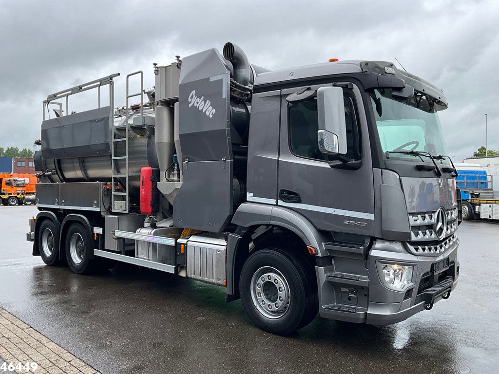 Mercedes-Benz Arocs 2643 6x4 Koks Cyclovac Vacuum Droge stoffen RVS opbouw