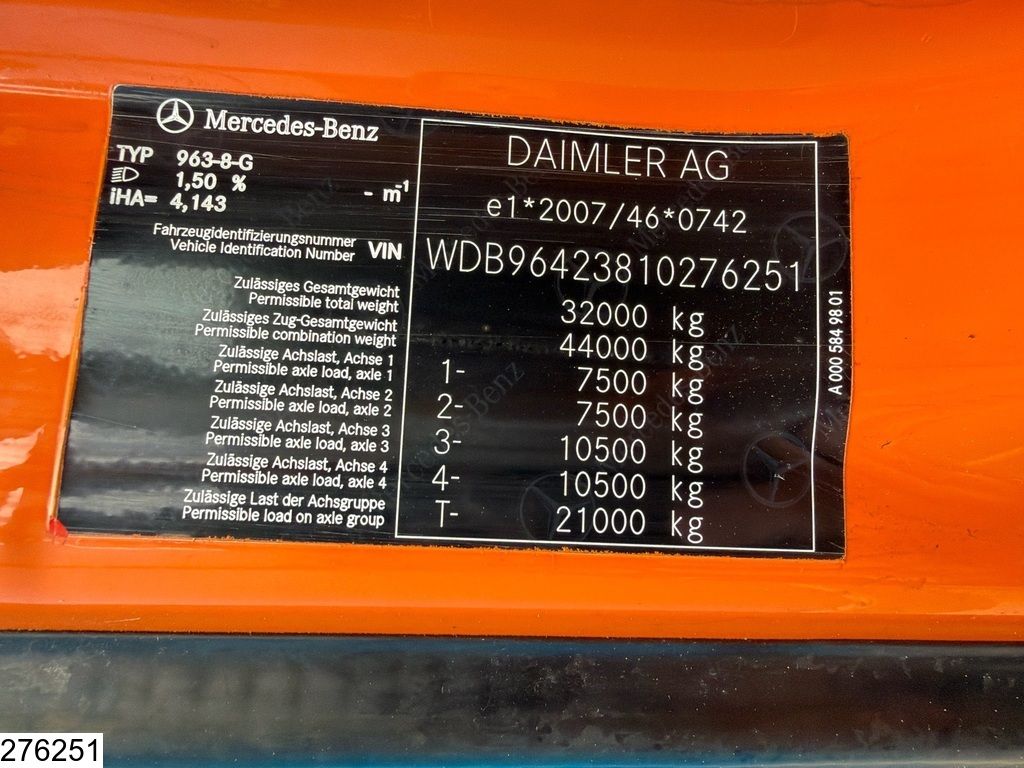 Mercedes Actros 2636 8x4, EURO 6, Palfinger, PTO