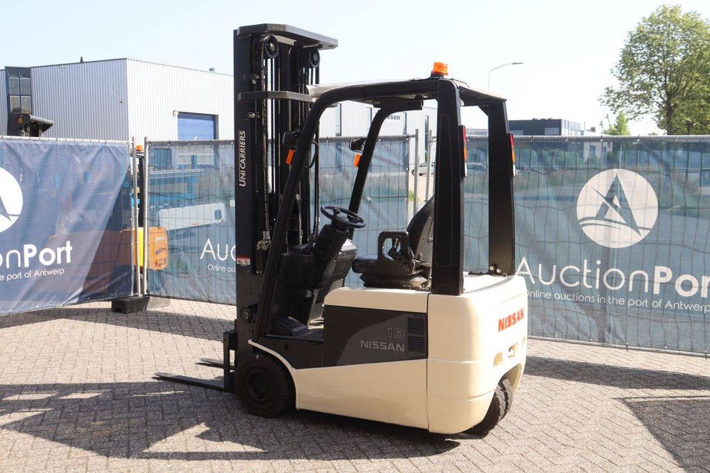 Nissan A1N1L18Q Elektro-Gabelstapler, 950 kg, 5,75 m, Baujahr 2012