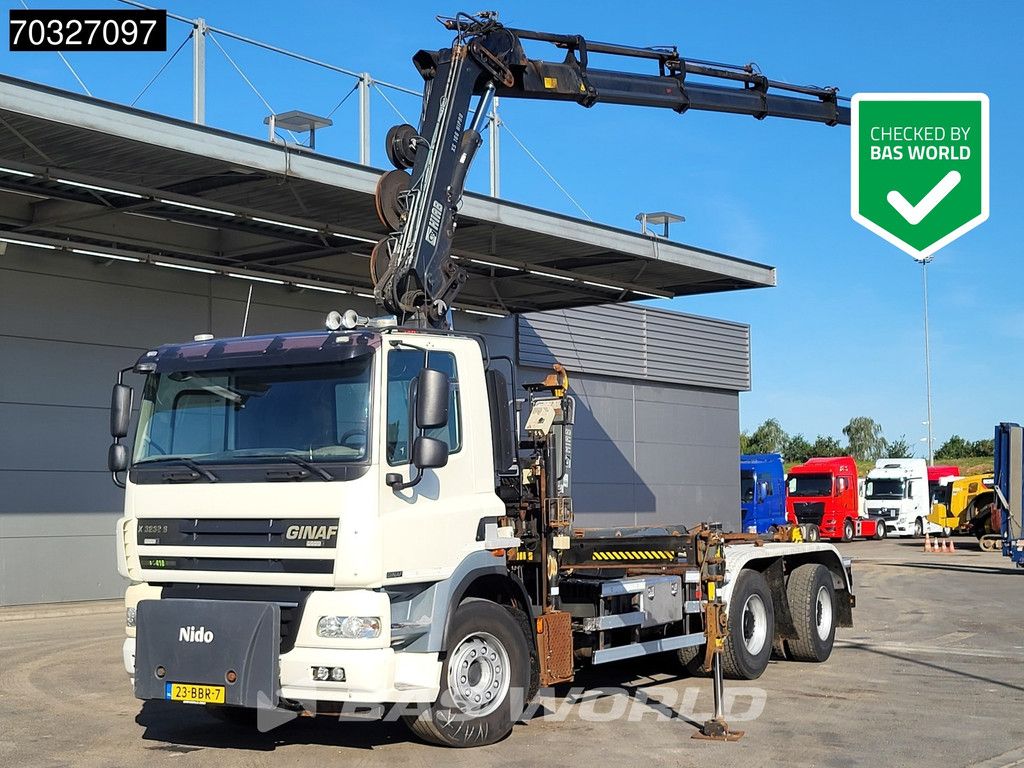 Ginaf CF X 3232 S 6X4 NL-truck APK HIAB 166 E-5 Hipro Kran Crane + XR26S59 Hooklift Euro 5