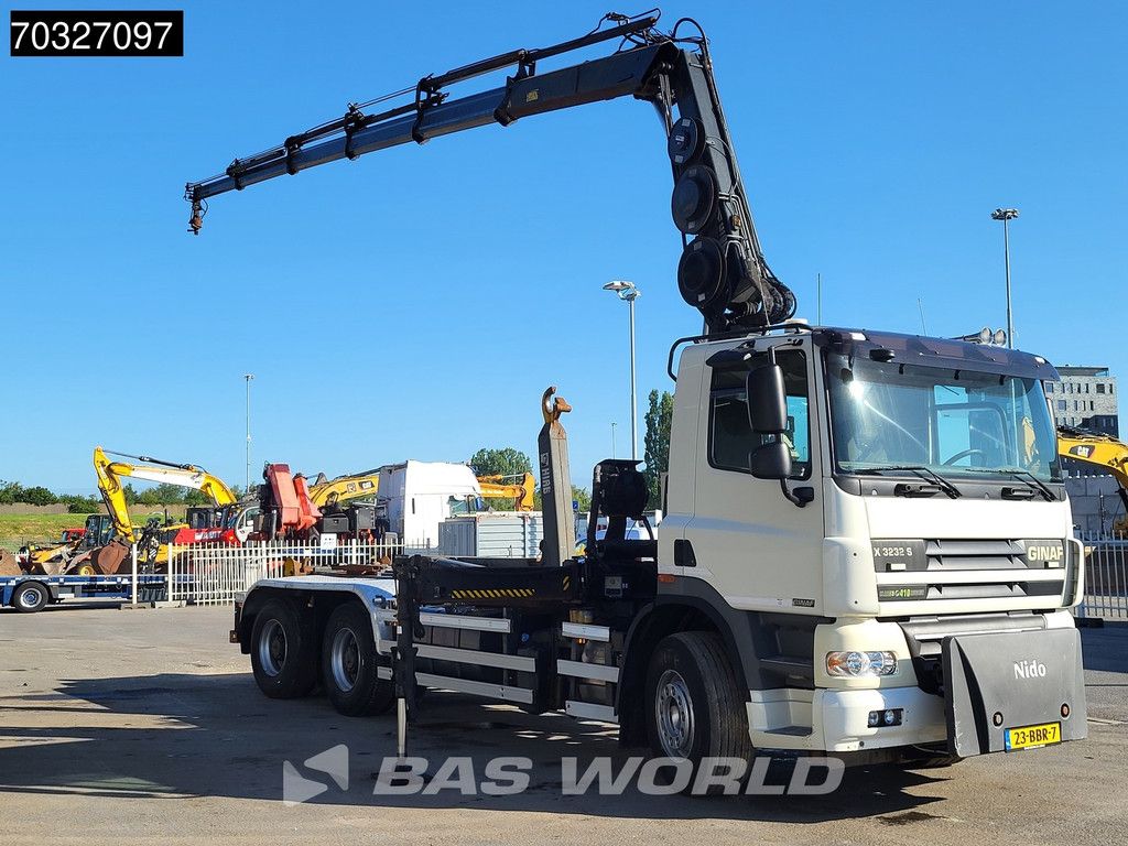 Ginaf CF X 3232 S 6X4 NL-truck APK HIAB 166 E-5 Hipro Kran Crane + XR26S59 Hooklift Euro 5