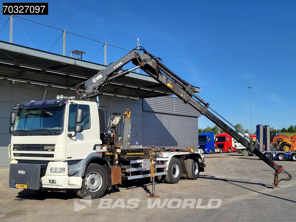 Ginaf CF X 3232 S 6X4 NL-truck APK HIAB 166 E-5 Hipro Kran Crane + XR26S59 Hooklift Euro 5
