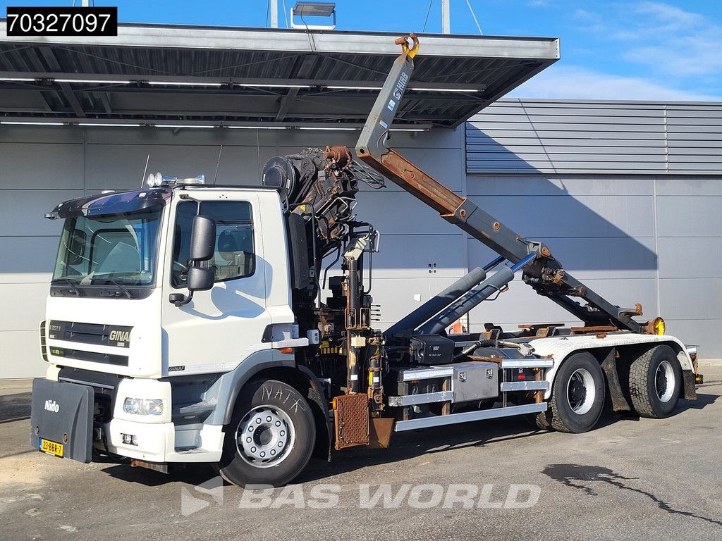 Ginaf CF X 3232 S 6X4 NL-truck APK HIAB 166 E-5 Hipro Kran Crane + XR26S59 Hooklift Euro 5